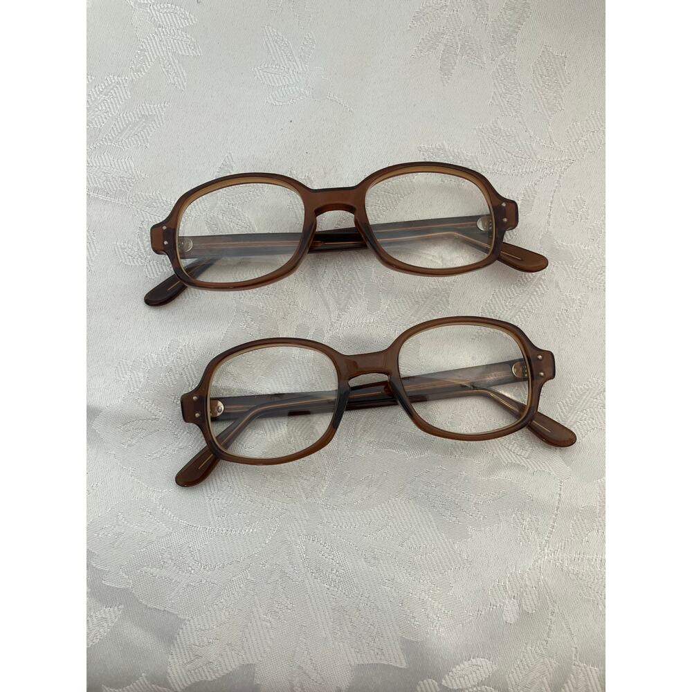 Vintage Romco Military Eyeglass Frames Lot 2 RO 50-22 Brown Optical Frames